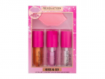 Huule&otilde;lide komplekt Makeup Revolution - Lip Oil Set Kiss & Go, 4.5 ml, 3-osaline