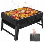 Kaasaskantav s&ouml;ega grill, 35x27 cm, must