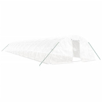 vidaXL kasvuhoone terasraamiga, valge, 110 m&sup2;, 22x5x2,3 m