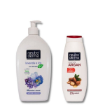 Bio seep n&auml;ole ja k&auml;tele Iiris ja du&scaron;igeel Argaania&otilde;li Komplektis 2 tk 1000ml+750ml