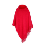 Unisex villane sall - poncho, punane, Universaalne