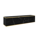Rippuv telekapp 135 cm, must/must marmor