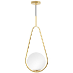 Lagilamp rippuv klaasist valge kuldpallirakendus472-1cp