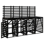 vidaXL nelja ratastega pr&uuml;gikasti kuur, must, m&auml;nnipuit