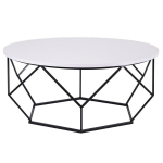 Kohvilaud Diamond 90 cm, must-valge