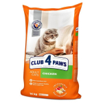 Club 4 Paws Premium t&auml;istoit t&auml;iskasvanud kassidele kanaga, 14kg