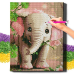 Teemantmosaiik Elephant Oh Art!, 20x30 cm