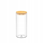 Purk, 1500 ml, WILMAX stiklainis su bambuko dangteliu 1500 ml