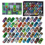 M&auml;nguautod koos ajamiga metallist autod 50 tk + kaart lastele komplekt Click4Toys mitmev&auml;rviline