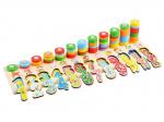 V&auml;rviline puidust puzzle numbritega ZA3604