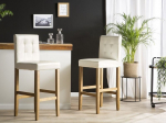 2 baaritooli komplekt Beliani Madison, valge/pruun