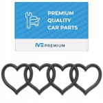Audi Embleem, Neli S&uuml;dant, Must L&auml;ikiv, ME Premium, Audi Emblema, Keturios &Scaron;irdys, Blizganti Juoda, ME Premium