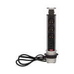 S&uuml;vistatud pistikupesa 6cm 3x250V USB-laadimislukuga 1,8m OR-AE-1349, wariant kolor&oacute;w