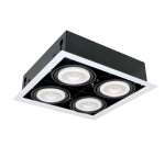 led akentne valgusti quad412 12w 4xe27 2700k valge