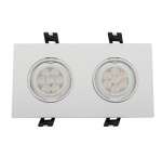 led plastikust ristk&uuml;likukujuline kohtvalgusti suure v&otilde;imsusega 2x6w 4000-4300k s valge
