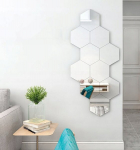 10 akr&uuml;&uuml;lpeegli komplekt kuusnurkne LUSTRO 265, 10 akrilinių veidrodžių rinkinys "Hexagon" LUSTRO 265