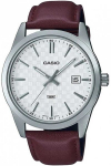 Meeste k&auml;ekell Casio Collection pruuni nahkrihmaga