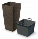Plastikpott pruun Furu Square 26,5 cm