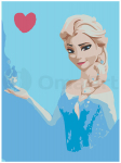 Maalimiskomplekt numbrite j&auml;rgi Elsa (Frozen) 15x20