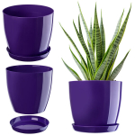 Lillepott alusega plastikkattega lillepott 20cm lillad Kadax lilled