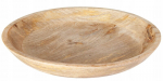 &Uuml;mmargune puidust taldrik 40x7 cm dekoratiivne kauss taldrikuga