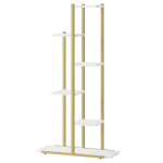 Riiul Leobert Oskar, kuldne/valge