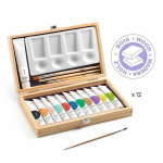 Gua&scaron;&scaron;v&auml;rvide komplekt puidust karbis (12 tk), Djeco DJ08908