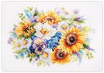 Tikkimiskomplekt Magic Needle Bouquet with Sunflowers 210-312