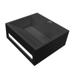 Valamu Julia Solid Surface k&auml;ter&auml;tikuhoidjaga 30x28x12,5 cm, matt must