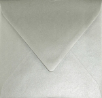 Dekoratiivsed metalliseeritud ruudukujulised &uuml;mbrikud Sirio Pearl, K4 15,5x15,5 Platinum silver 25tk. 110g