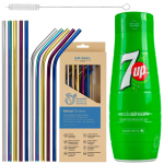 SodaStream 7up siirup + SpinelSoda metallist k&otilde;rred x10
