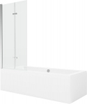 Vann Mexen Cube koos viimistluse ja klaasist seinaga, 170x80 cm + 80 cm (II)