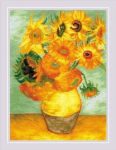 Ristpistekomplekt P&auml;evalilled W. Van Goghi maali j&auml;rgi 2032 RIOL2032