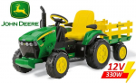 &Uuml;hekohaline laste elektritraktor Peg Perego John Deere Ground Force, roheline/kollane