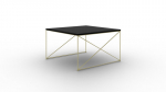 Kohvilaud ADRK Furniture Nelia, must/kuldne
