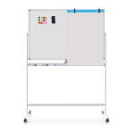 Costway 120 x 80 cm Kahepoolne mobiilne tahvel K&otilde;rgus reguleeritav magnetiline valge tahvel
