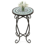 Costway &uuml;mmargune metallist ja keraamikast mosaiiklaud &empty;30 x 50 cm r&otilde;dule, terrassile, aeda