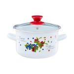 Emalia Olkusz emailitud pott koos kaanega, 2,9 l