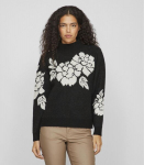 Vila naiste džemper 14094212*01, must/valge