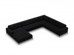 Pehme nurgadiivan Micadoni Home Mamaia 7, must, Parem