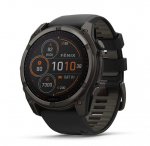 Garmin fēnix&reg; 8 &ndash; 51mm Solar Sapphire carbon gray DLC titanium with black/pebble gray silicone