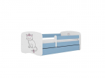 Lastevoodi ilma madratsita/sahtlita Kocot Kids BabyDreams Blue cat, sinine