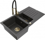 Graniidist k&ouml;&ouml;givalamu Mexen Matias segisti ja sifooniga, Black granite/Black/Gold