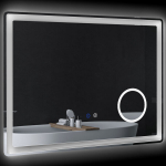 LED vannitoapeegel 3x suurendusega, puutefunktsioon, m&auml;lufunktsioon, ei l&auml;he uduseks, 80 x 60 cm