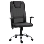 Ergonoomiline p&ouml;&ouml;rdtool, k&otilde;rguse reguleeritav kontoritool, PU, must, 66 x 73 x 108-118 cm
