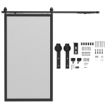 L&uuml;kandukse komplekt, vaikne ja kerge, puit- ja tsemendiseintele, 244cm, teras, must