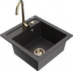 Graniidist k&ouml;&ouml;givalamu Mexen Vito segisti ja sifooniga, Black granite+Gold