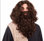 Jeesuse kost&uuml;&uuml;m + habemega parukas lihav&otilde;ttep&uuml;hade messias prohvet t&auml;iskasvanud r&uuml;&uuml; Jeesus