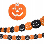 Riputatav girlande kaunistus Halloween k&otilde;rvitsad paberist k&otilde;rvitsadekoratsioonid 3m