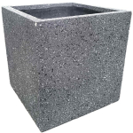 Lillepott klaaskiust 30x30x30cm, tumehall